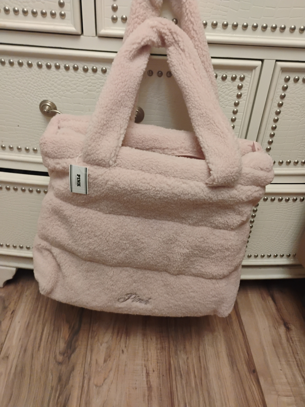 PINK Victoria's Secret Sherpa Plush Tote Bag